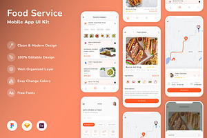Food Ordering Mobile App UI Kit