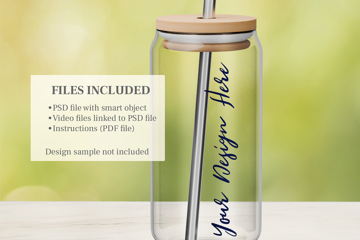 18.5oz Glass Can Mockup, a Cups & Container Mockup by MockupsBox (Photo 4 of 6)