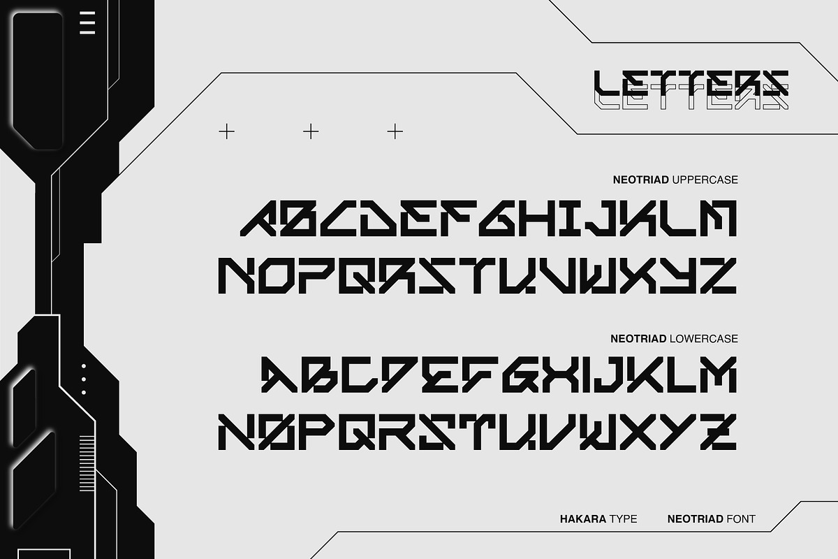 Neotriad - Futuristic Font, a Sans Serif Font by Hakara Type (Photo 5 of 7)