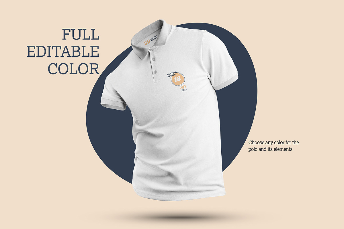 8 Mockups 3D Polo, a Shirt Mockup by Grow Design Craft Studio (Photo 3 of 7)