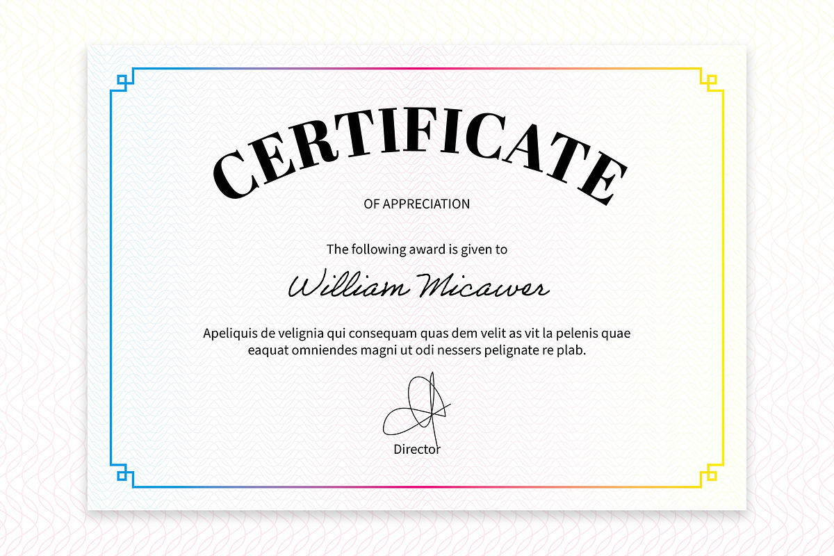 Certificate Set with Simple Frame, a Print Template by McLittle Stock (Photo 4 of 5)