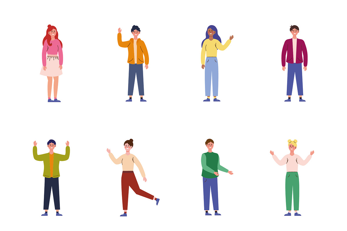 Casual People Illustration Set