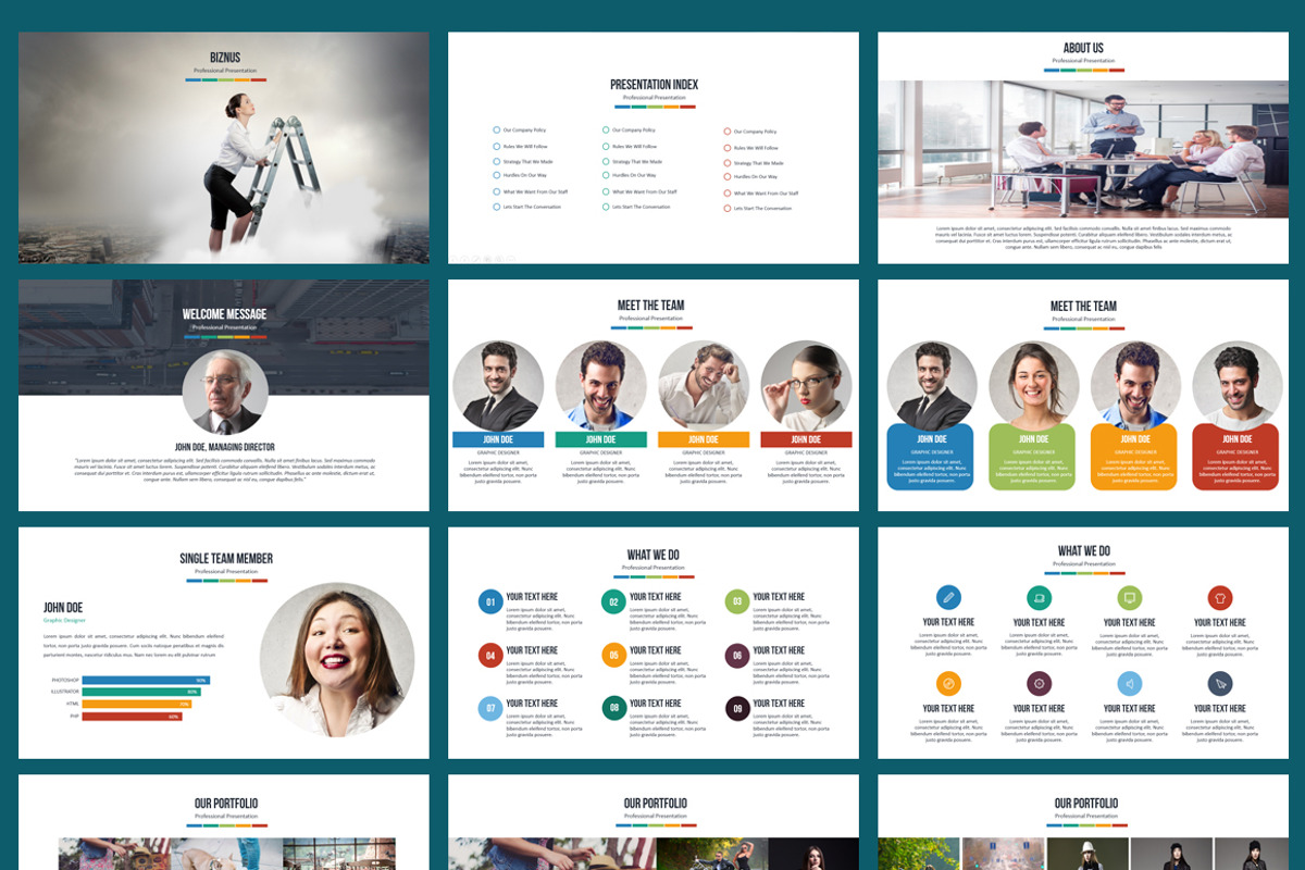 Biznus Presentation Template, a Presentation Template by Creative Slides (Photo 2 of 9)