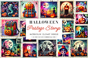 Halloween Postage Stamp Clipart PNG, an Illustration by SinaCreation (Thumbnail 1 of 5)