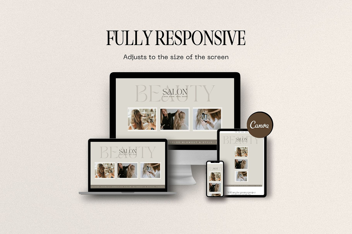 Hair Website Template for Salons and Hairstylists preview 3