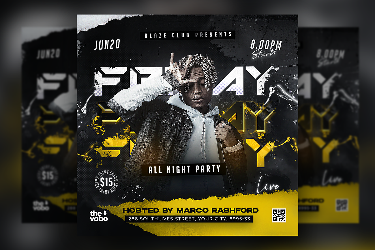 Party Flyer Template, a Flyer Template by FLYERHIVE (Photo 1 of 3)