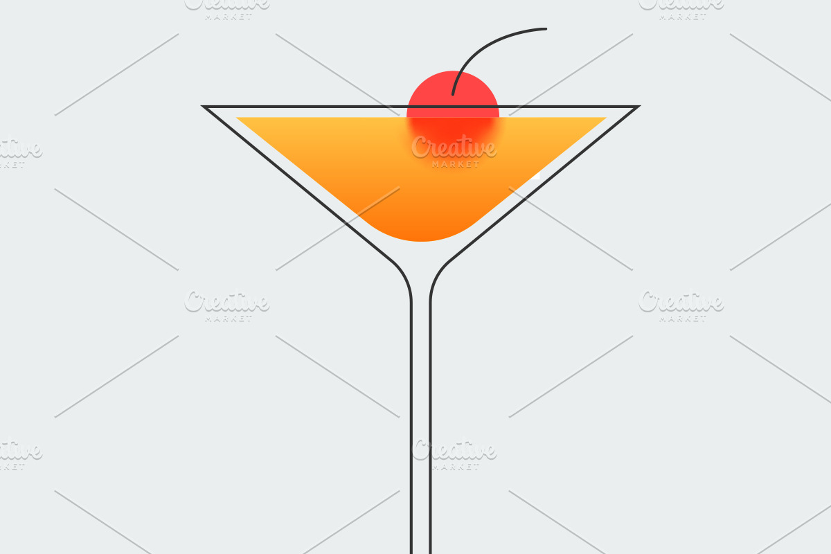 Cocktails glasses, a Food Illustration by CGterminal (Photo 3 of 4)