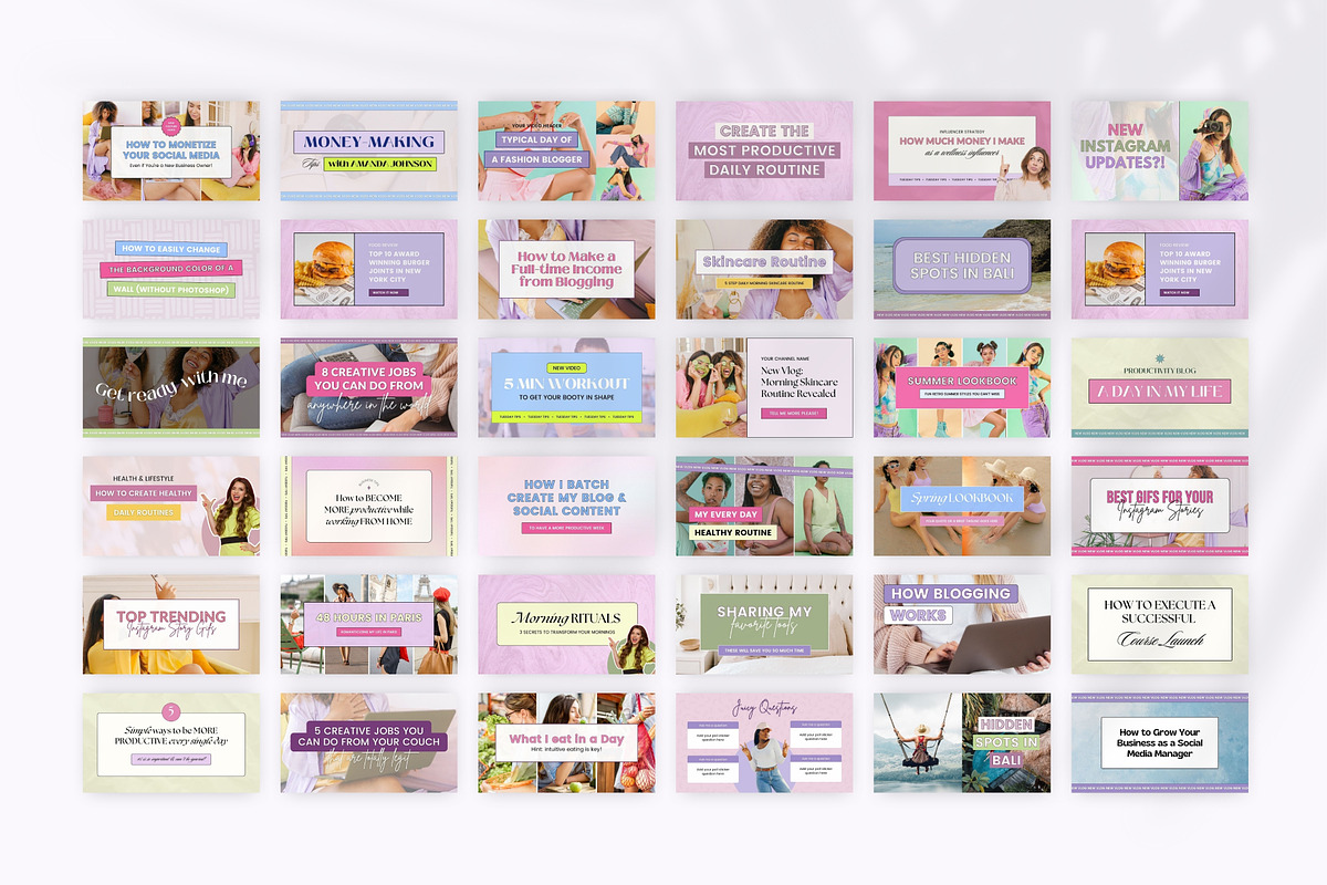 Canva YouTube Thumbnail Templates, a Social Media Template by Fallon Gerst (Photo 18 of 19)