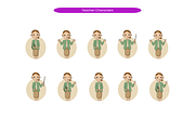 Teacher Characters, a Person Illustration by Creathub Studio (Thumbnail 2 of 3)
