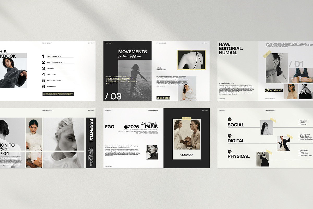 EGO Fashion LookBook | CANVA, a Presentation Template by evgenystudio (Photo 9 of 11)