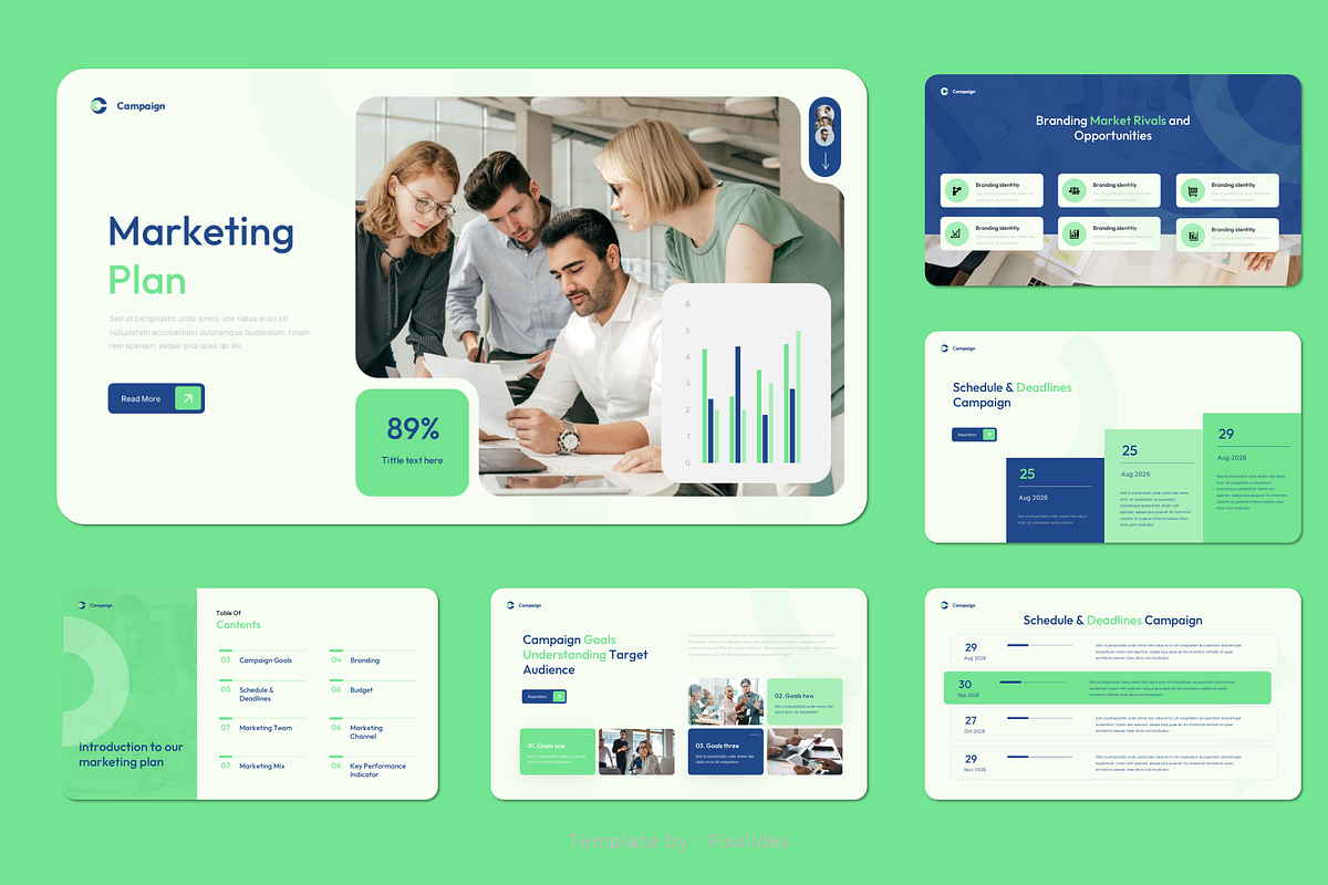 Marketing Plan Keynote, a Presentation Template by Pixslides (Photo 2 of 7)