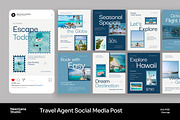 Blue Travel Agent Instagram Post, a Social Media Template by Neermana (Thumbnail 1 of 4)