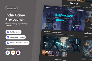 Aetherion - Indie Game Landing Page, a Landing Page Template by productype1
