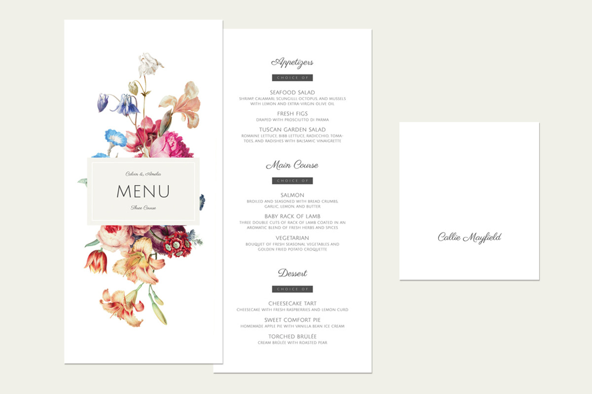 Vintage Garden Wedding Invite Suite, an Invitation Template by Prixel Creative (Photo 4 of 8)