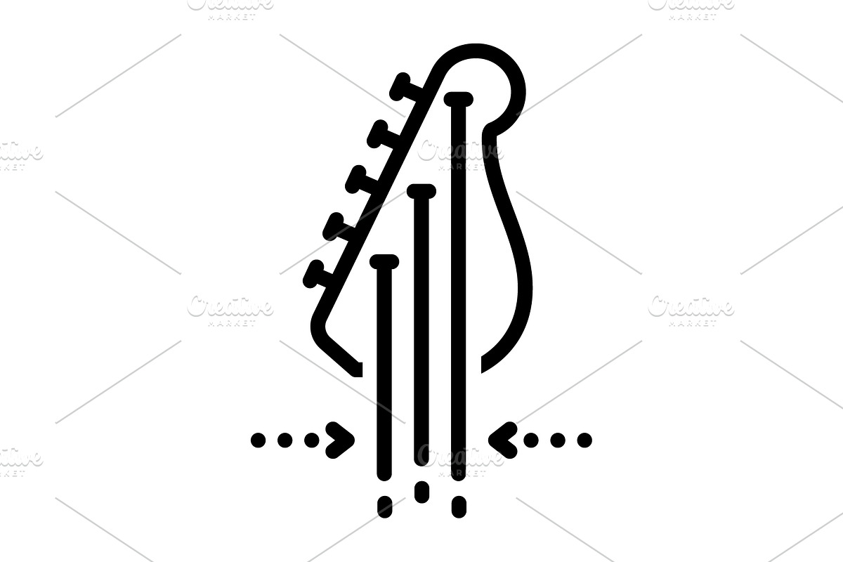 Strings musical black icon, an Outline Icon by Creative priyanka