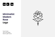 Minimalist Modern Rose Logo, a Branding & Logo Template by Luxury Logos (Thumbnail 1 of 4)