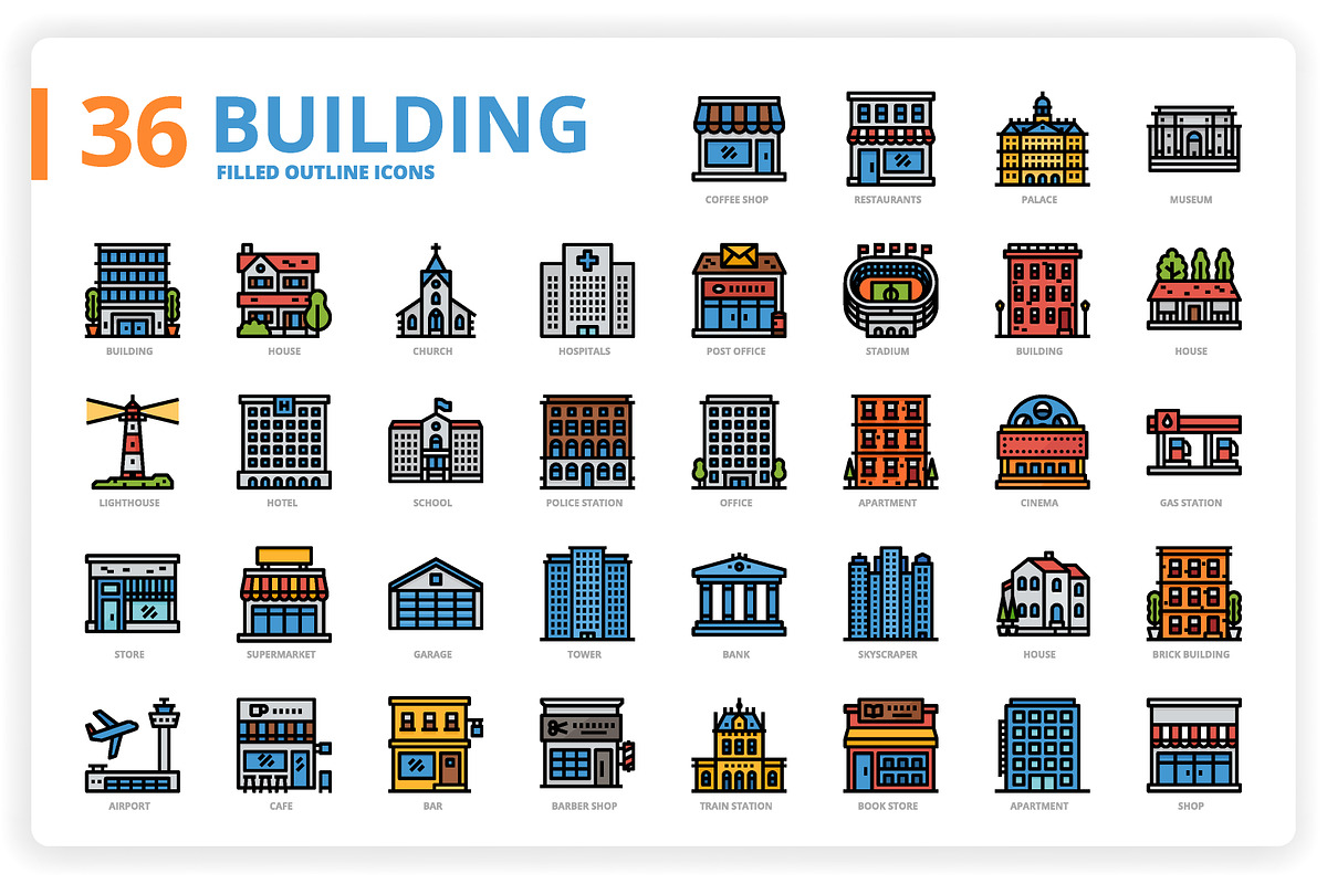 3,600 Icons x3 Styles, an Outline Icon by monkik (Photo 47 of 299)