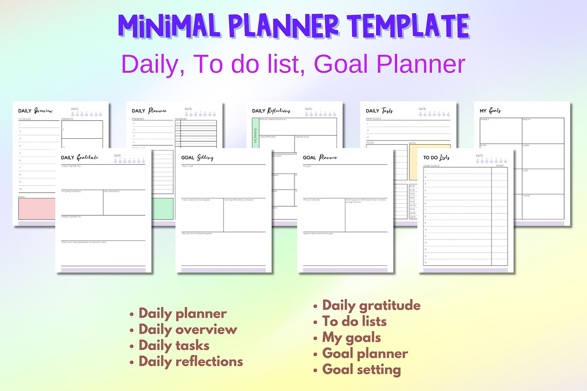 2026-2027 Minimal Planner Template, a Print Template by Adalin Shop (Photo 6 of 12)