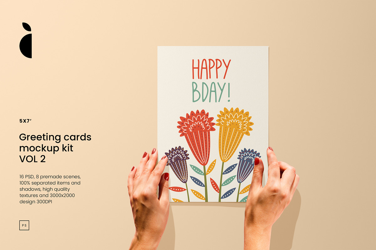 5X7 Greeting Cards Mockup VOL2, a Books & Magazine Mockup by Catkie - Digital Art (Photo 1 of 11)