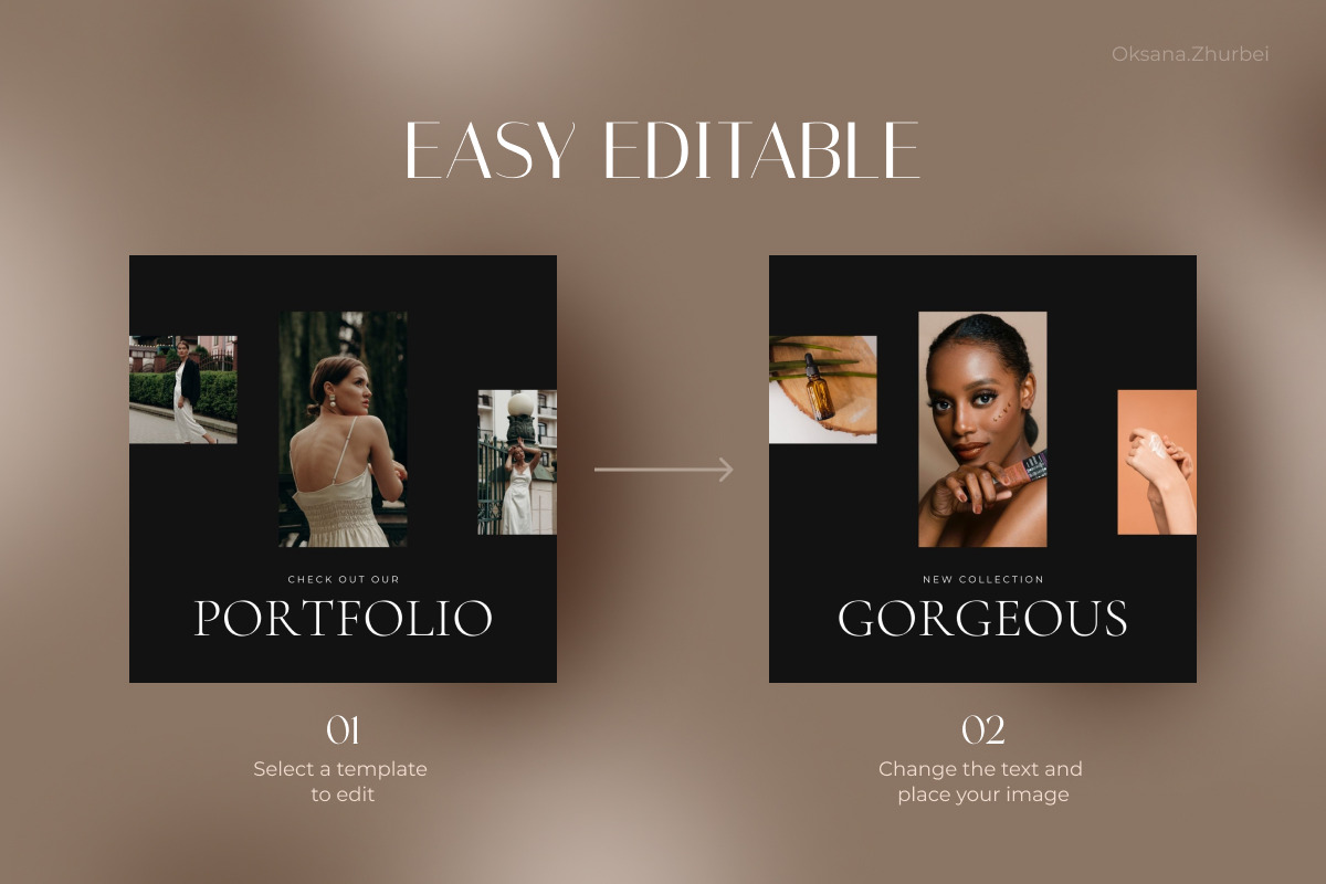 BUNDLE 3 in 1 - for elegant Insta, a Social Media Template by Make It Yours Lab. (Photo 10 of 17)