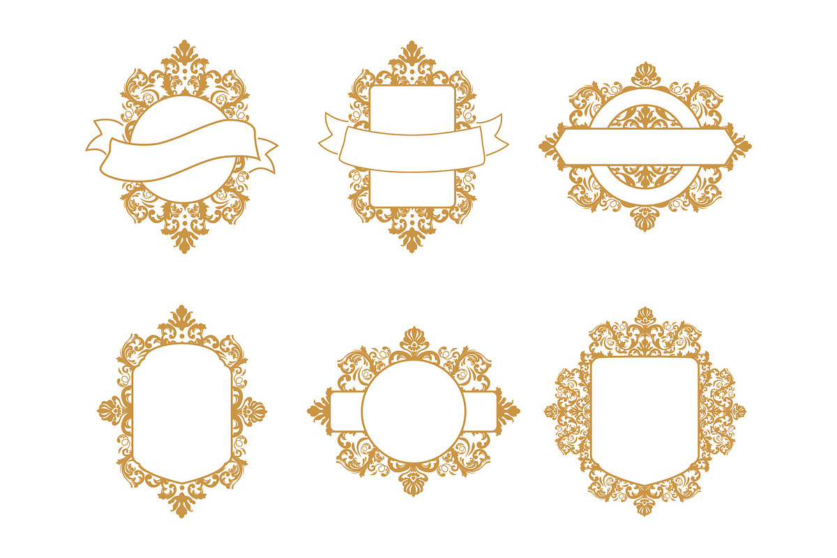 30 Damask  pattern frames 03, an Illustration by Bloom21Art (Photo 6 of 7)