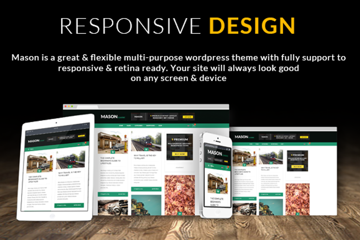 Mason - Ultimate Masonry WP Theme, a WordPress Template by WPBootstrap (Photo 2 of 5)