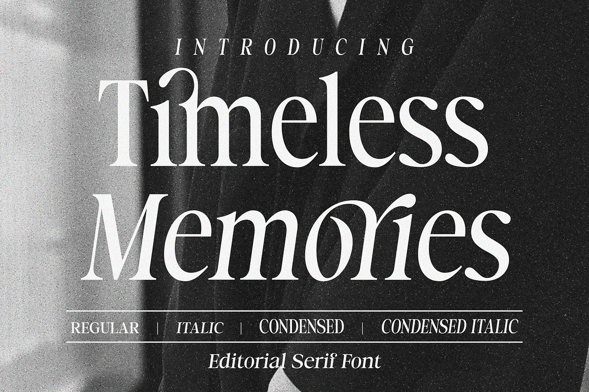 Timeless Memories, a Serif Font by Dora Typefoundry (Photo 1 of 10)