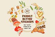 Set of peanut butter stickers | 32, a Stationery Template by Big Squirrel (Thumbnail 1 of 5)