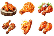 Buffalo Wing Clipart, an Illustration by DreamArtGraphic (Thumbnail 3 of 4)
