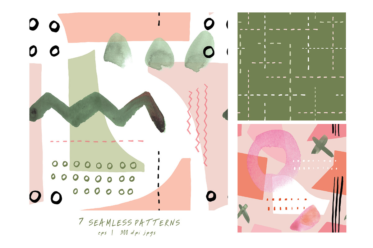 Modern Gouache Patterns Bundle, a Pattern Graphic by The Collective Studio (Photo 4 of 16)
