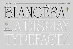 BLANCERA Display Serif