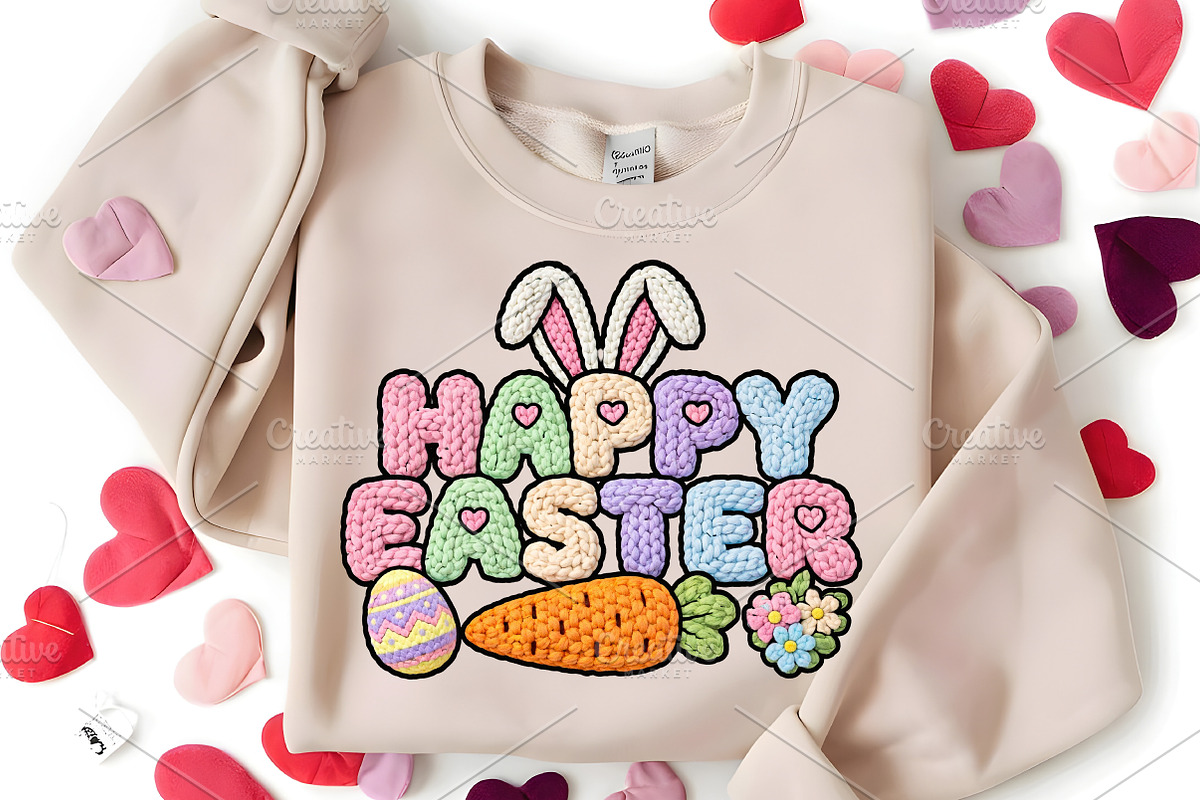 Crochet Happy Easter Png, Easter Png, an Illustration by Canvas Craft (Photo 4 of 7)
