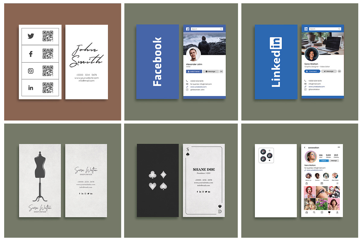 50 Business Cards Mega Bundle, a Business Card Template by Saman Osama (Photo 6 of 10)