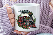 Christmas Train PNG Sublimation, an Illustration by Libby Wishes (Thumbnail 2 of 5)