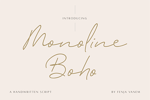 Monoline Boho | A Handwritten Script