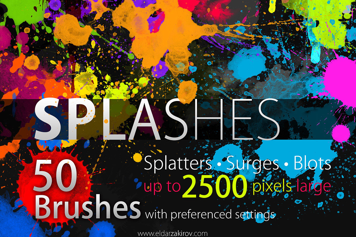 50 SPLASHES brushes for PS & Procreate