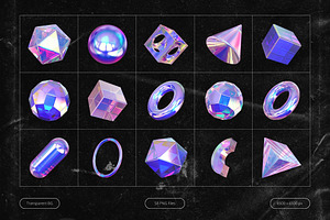 3D Holographic Geometric Shapes