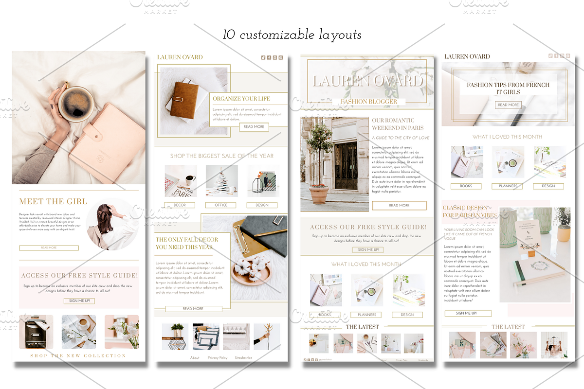 Lauren Newsletter Templates, a Marketing Template by The Edits Shop (Photo 3 of 8)