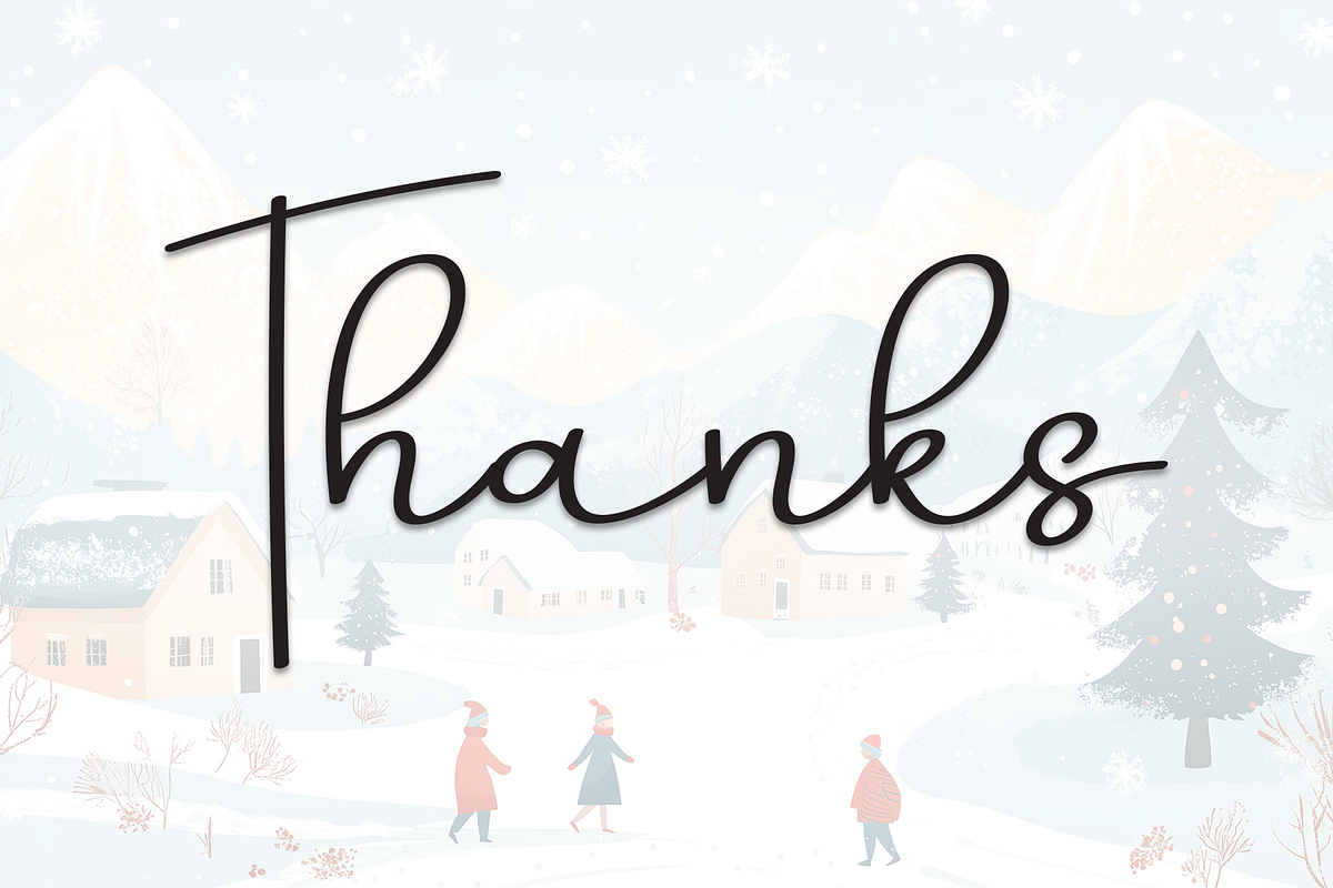 Winterday | Script Font, a Handwritten Font by Scratchones (Photo 8 of 8)