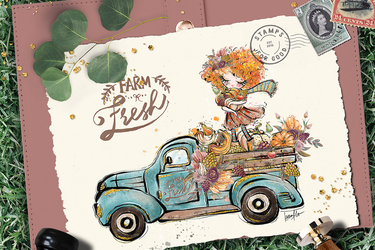 Fall Farm Market Clipart Autumn PNG, a Seasonal Illustration by KaramfilaS (Photo 2 of 11)