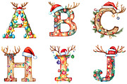 Christmas Alphabet Png Clipart, a Seasonal Illustration by Designking (Thumbnail 2 of 4)