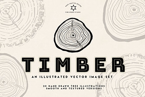 Timber Tree Vector Illustrations