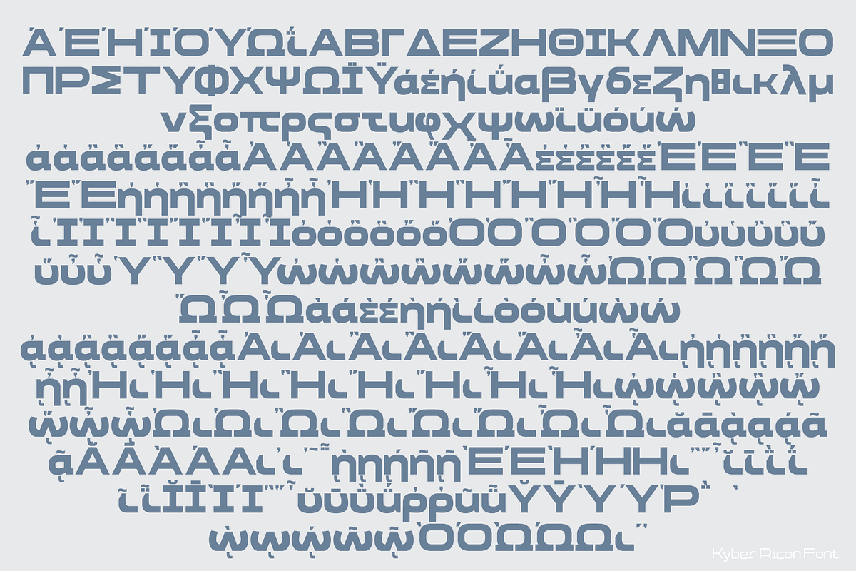 Kyber Ricon - Font Family, a Sans Serif Font by TypeClassHeroes (Photo 6 of 14)