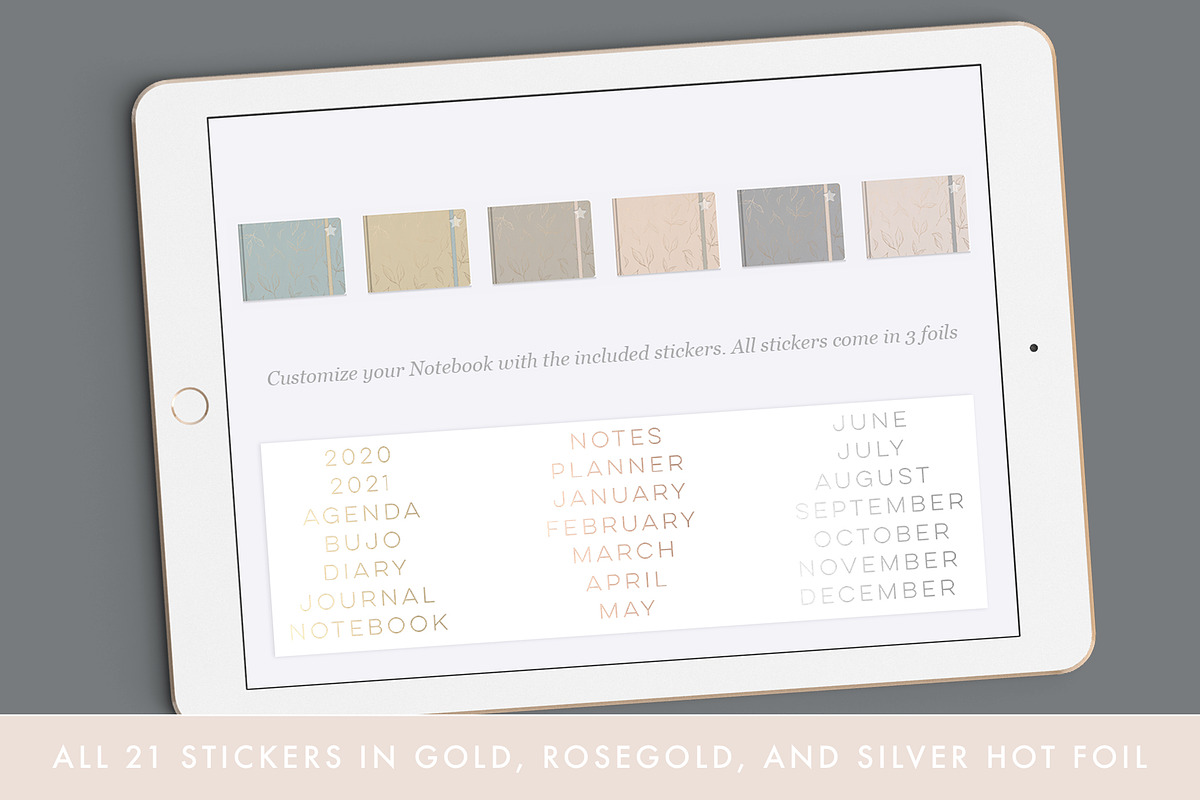 Floral Goodnotes Landscape Covers, a Stationery Template by By Lef Planning (Photo 3 of 5)