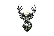 Artistic Geometric Deer Head Bundle, an Illustration by yasushie (Thumbnail 26 of 31)
