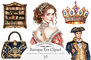 Watercolor Baroque Era Clipart, an Illustration by Design Market (Thumbnail 1 of 4)