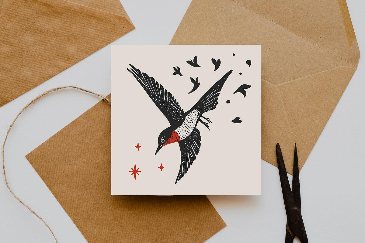 Folk Birds Bundle, a Decorative Illustration by Mariia Kovalchuk (Photo 7 of 9)