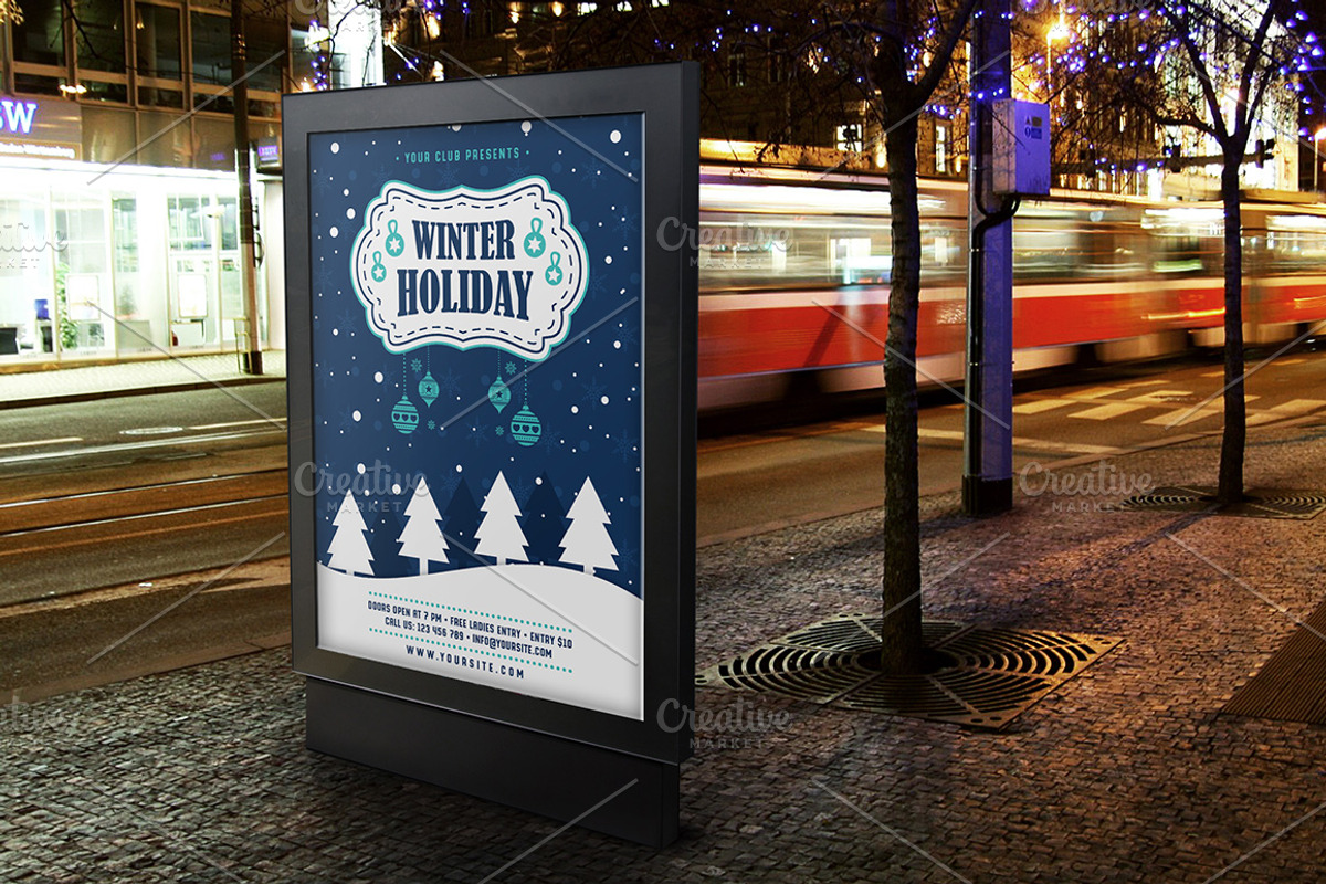 Winter Holiday Flyer, a Card Template by Rafoz (Photo 2 of 3)