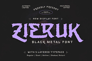 Zieruk - Black Metal Font