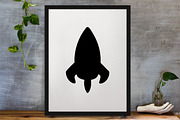 Rocket Silhouette SVG, a Technology Illustration by newminddesign (Thumbnail 3 of 3)